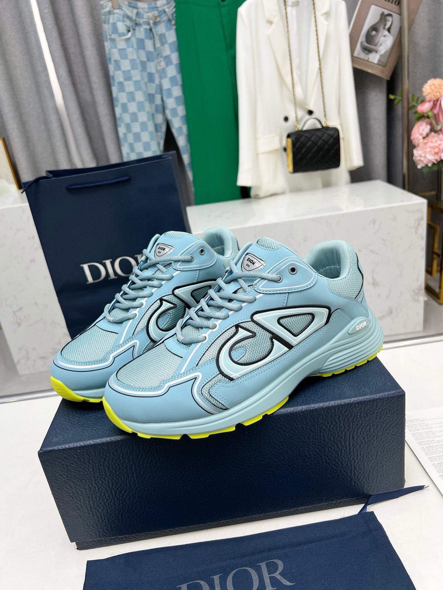 Dior B30 Unisex Mesh and Leather Sneakers