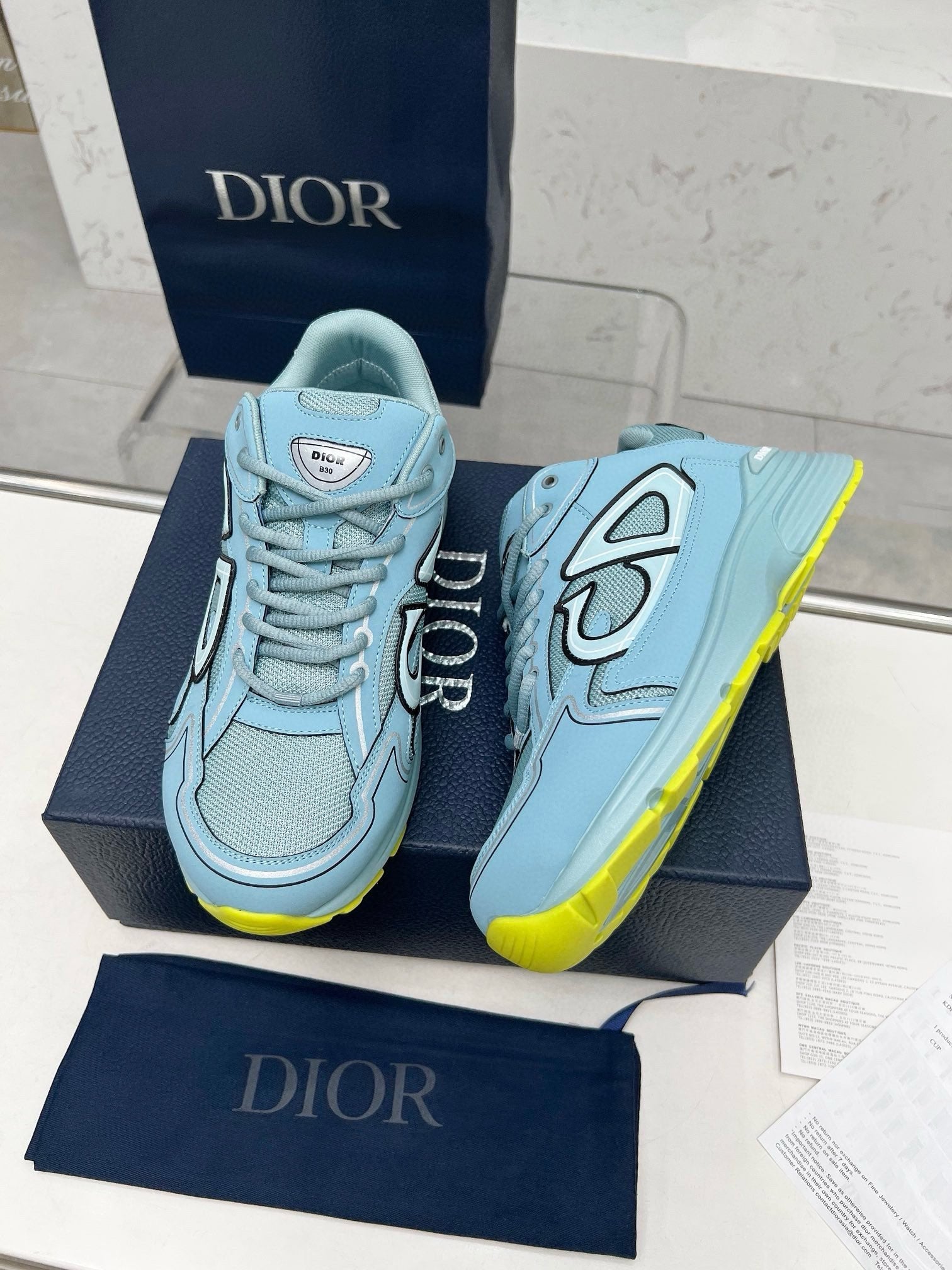 Dior B30 Unisex Mesh and Leather Sneakers