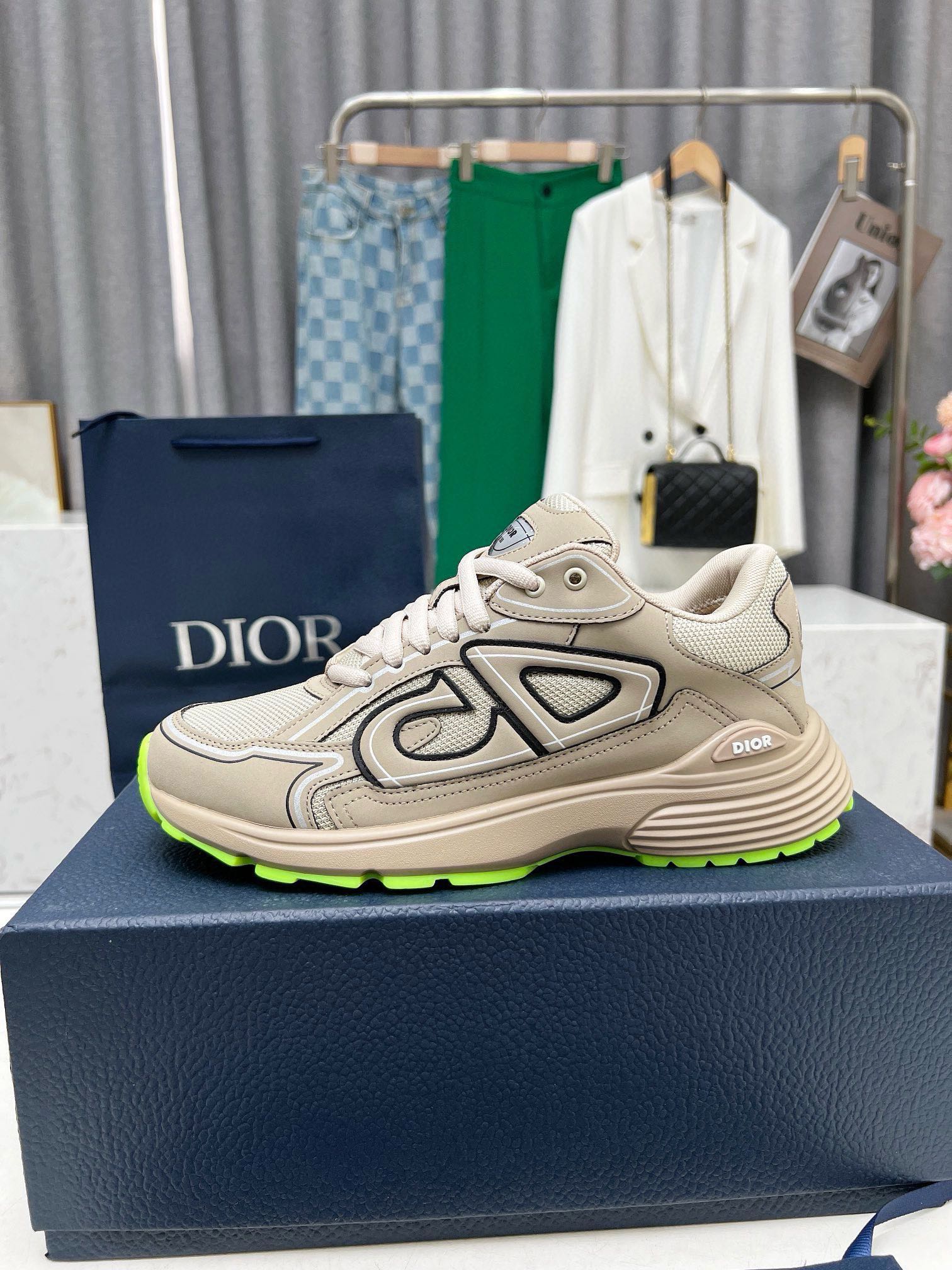Dior B30 Unisex Mesh and Leather Sneakers