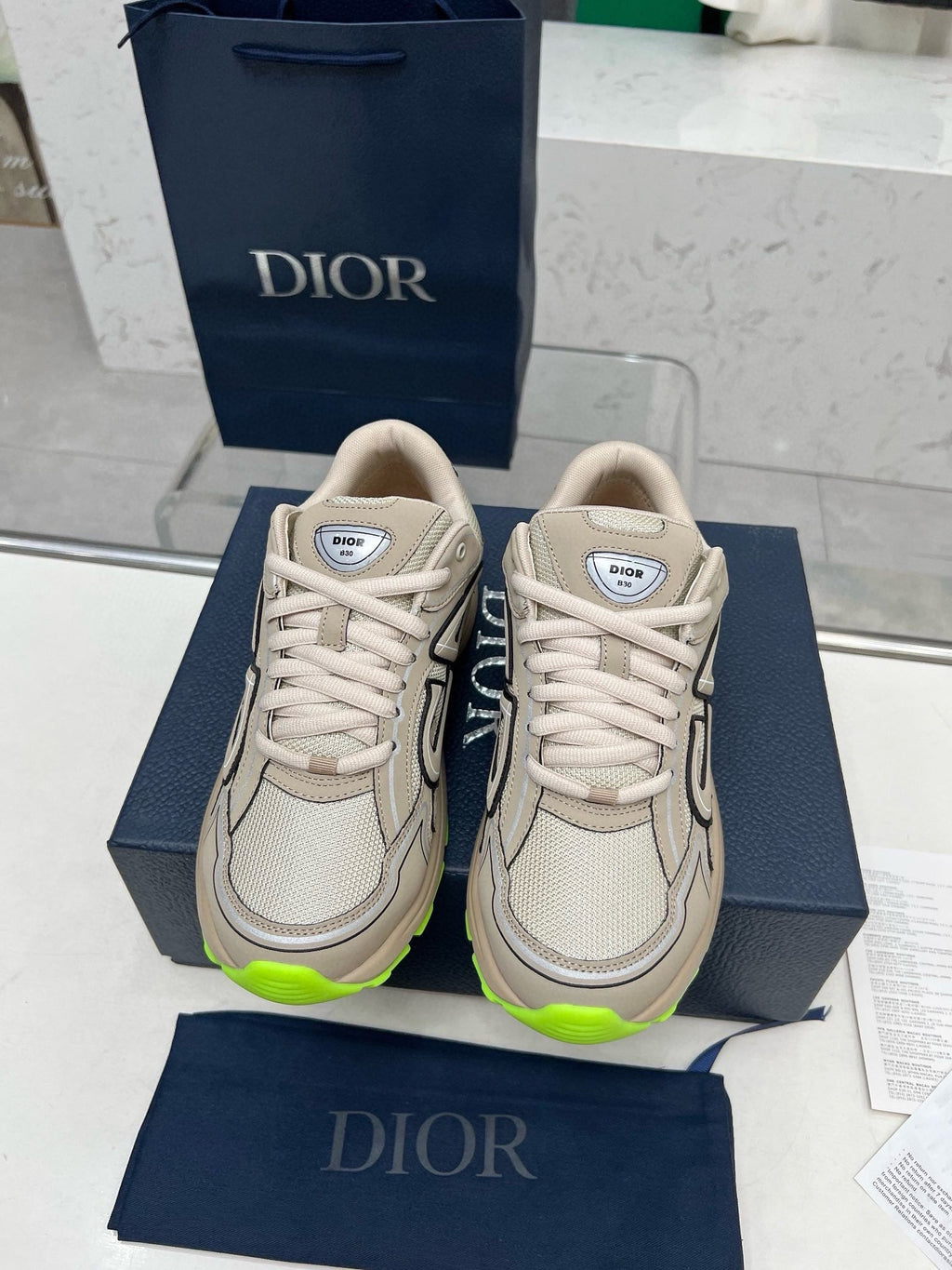 Dior B30 Unisex Mesh and Leather Sneakers