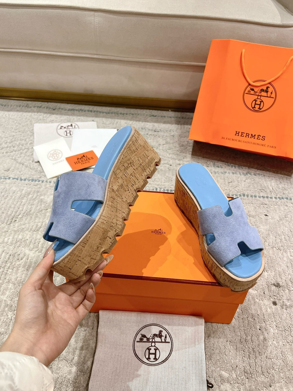 Hermès Wedge Sandals – 2024 Spring/Summer Collection