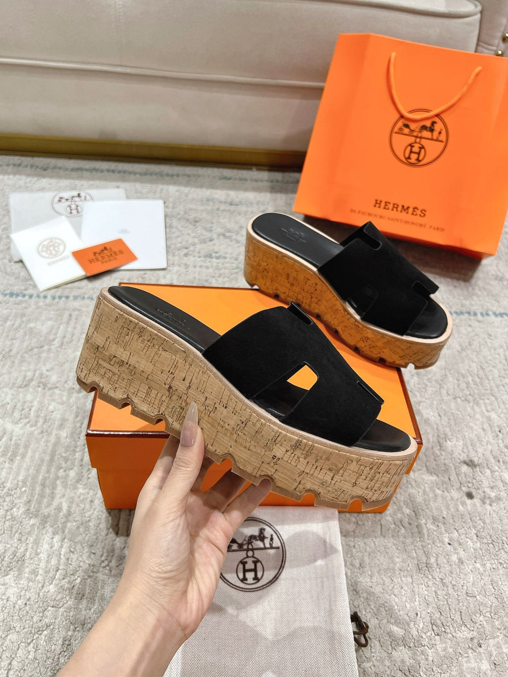 Hermès Wedge Sandals – 2024 Spring/Summer Collection