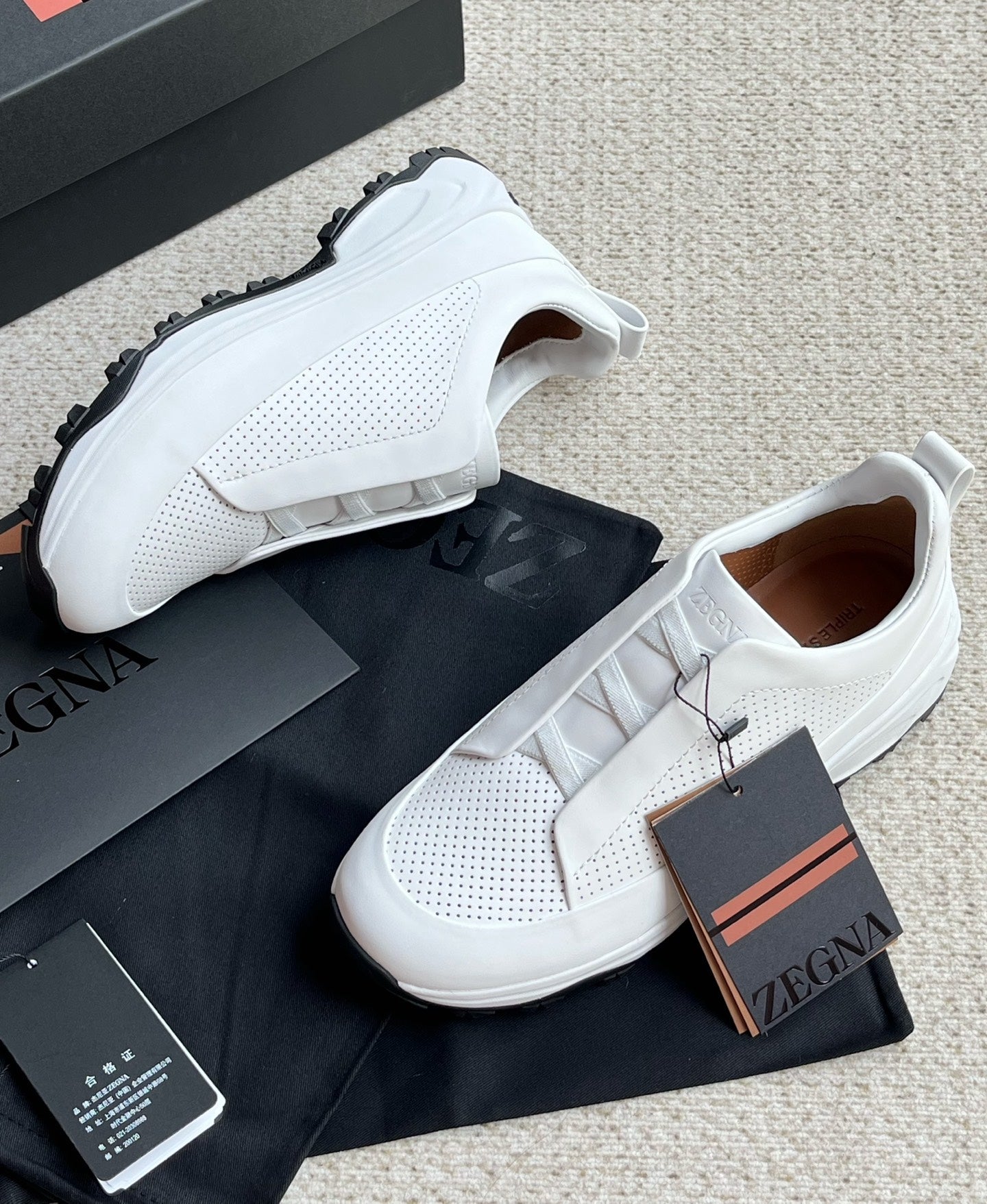 Zegna Triple Stitch™ Monte Perforated Casual Shoes