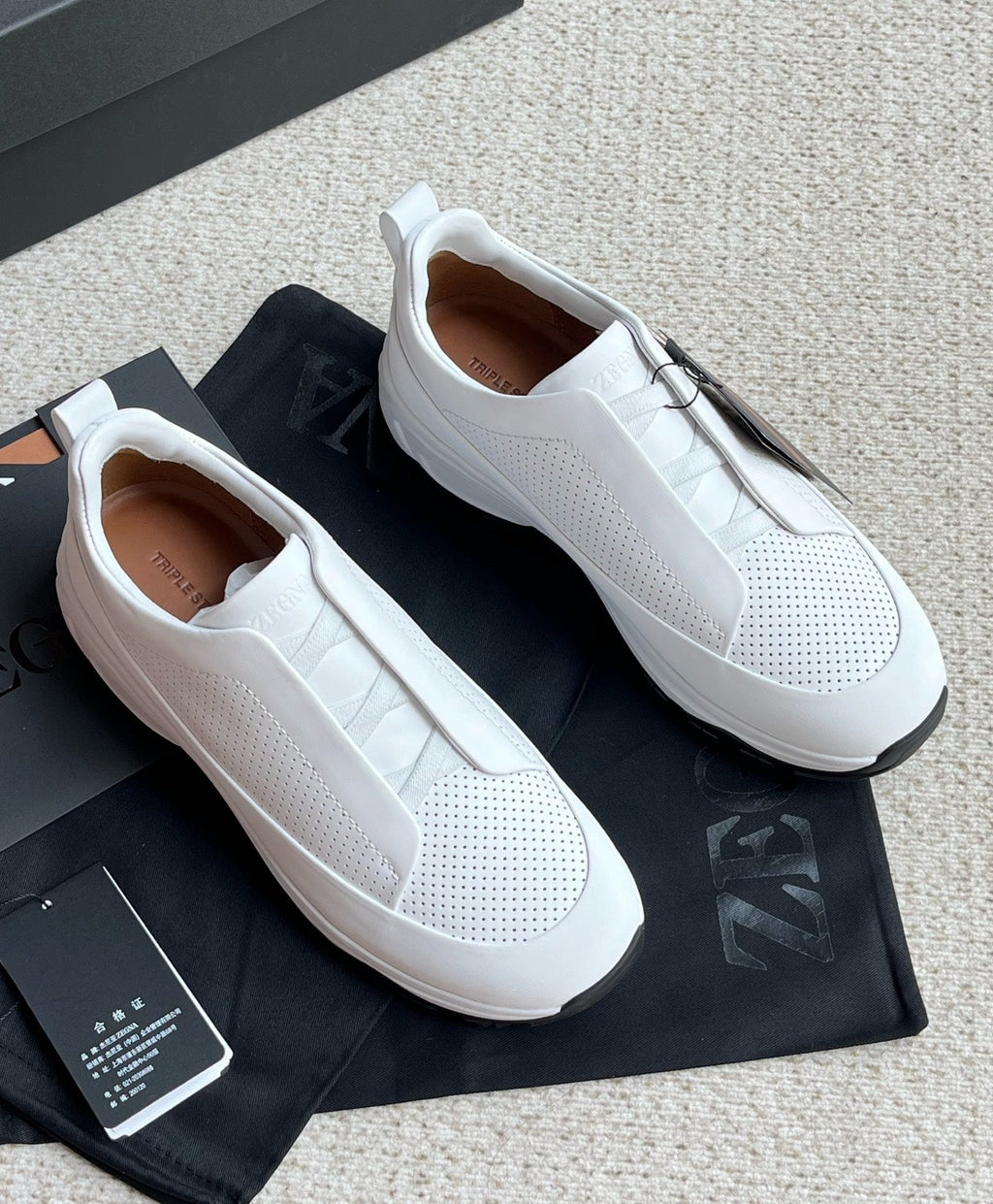 Zegna Triple Stitch™ Monte Perforated Casual Shoes