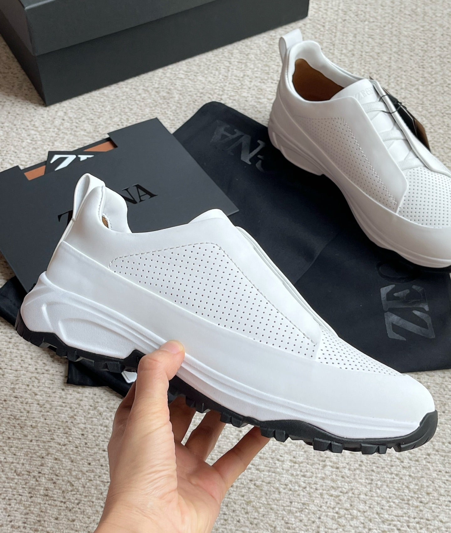 Zegna Triple Stitch™ Monte Perforated Casual Shoes