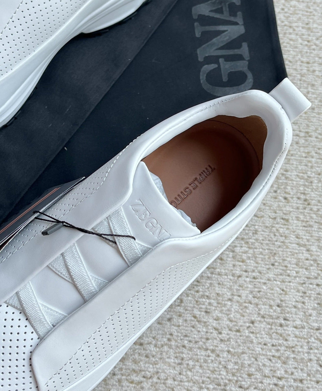 Zegna Triple Stitch™ Monte Perforated Casual Shoes