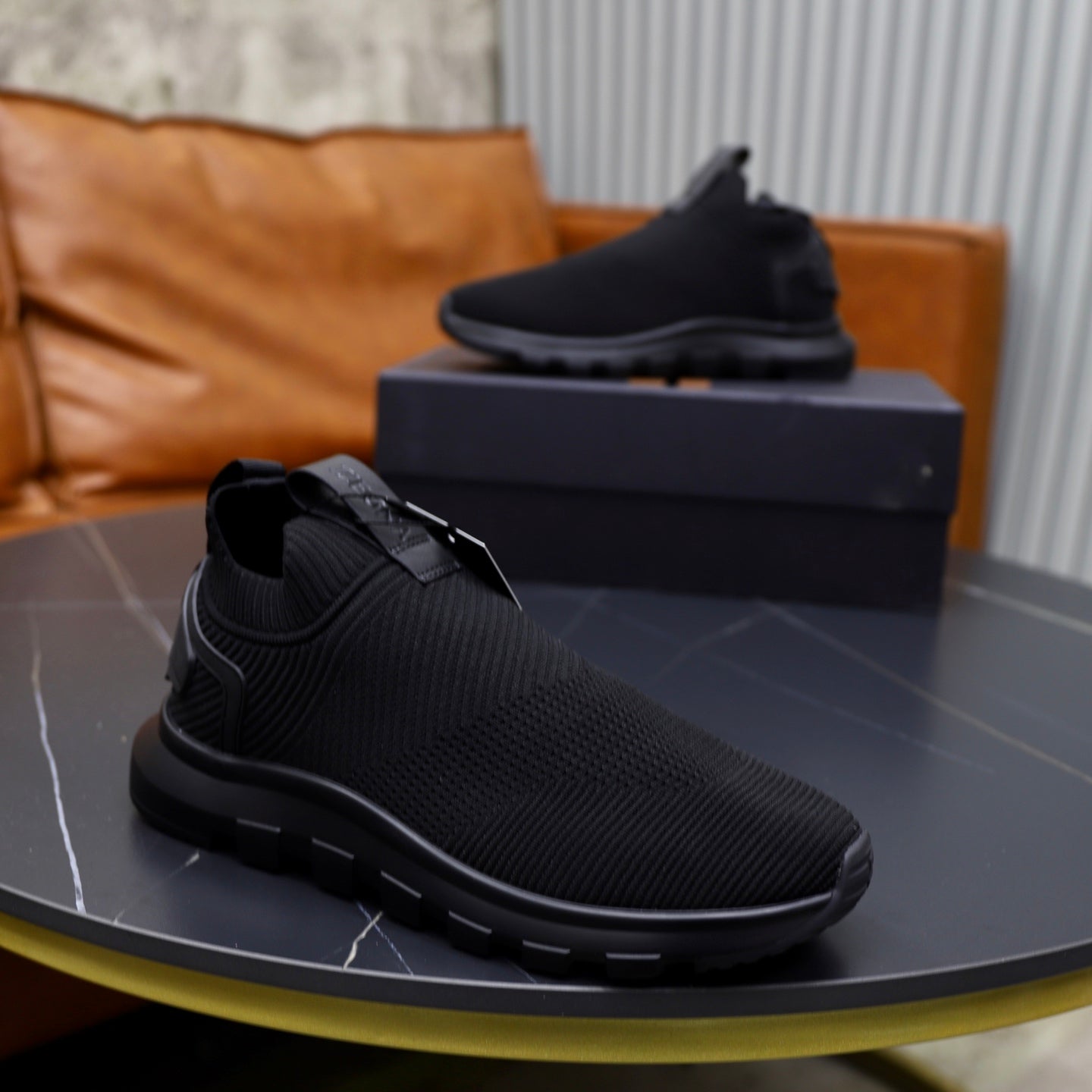 Zegna Cashmere Flyknit Sneakers