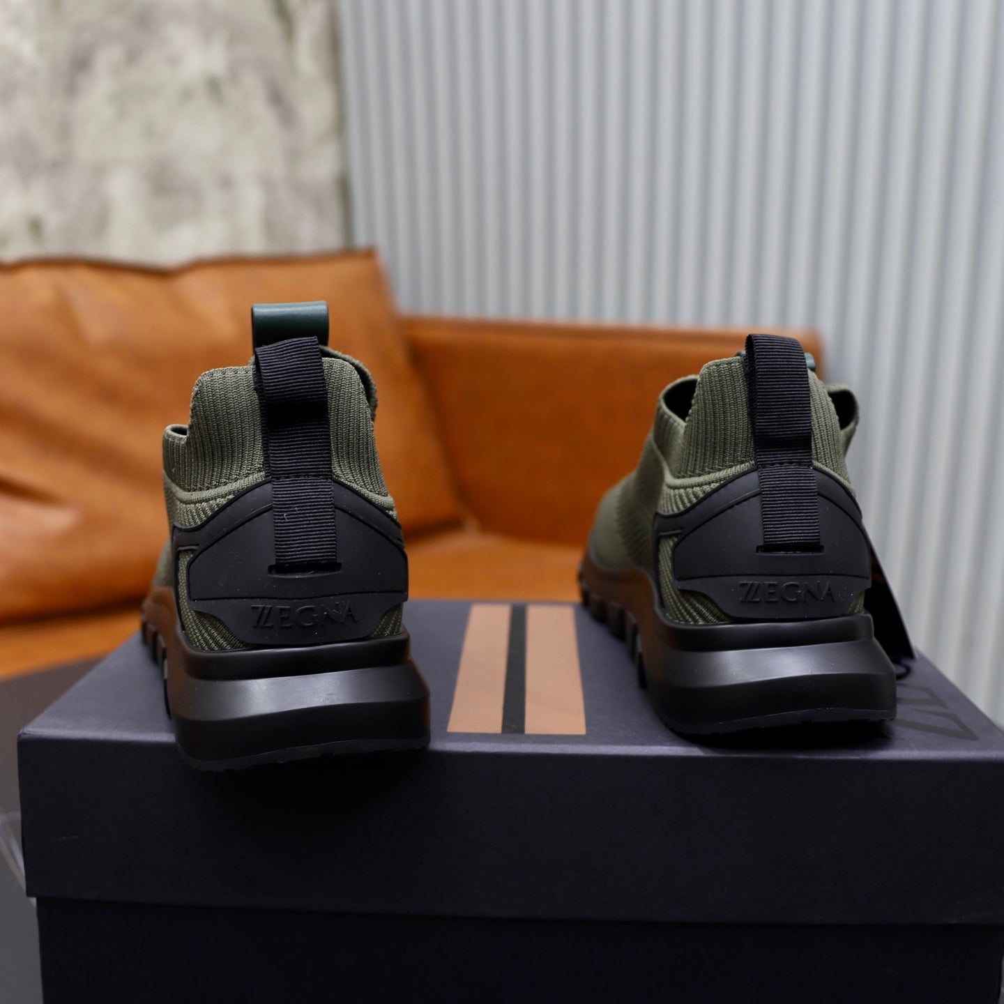 Zegna Cashmere Flyknit Sneakers