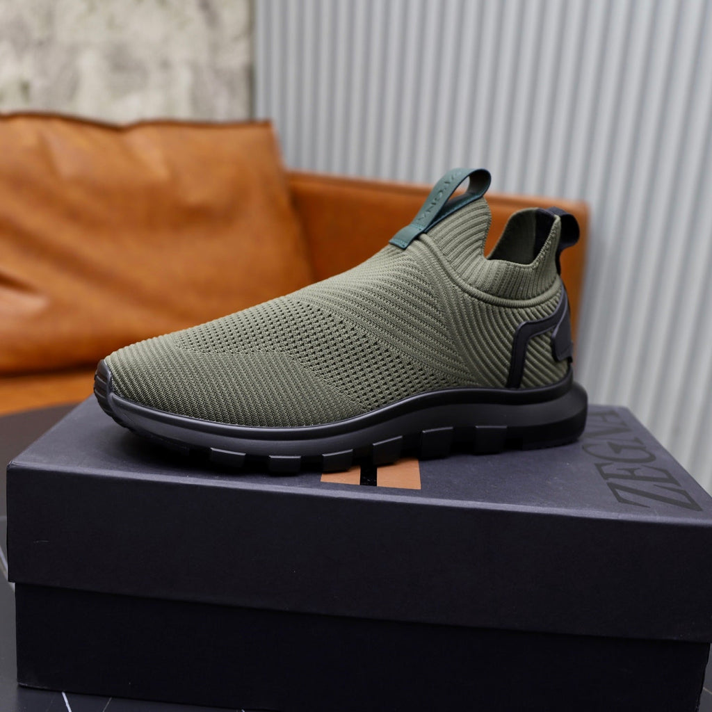 Zegna Cashmere Flyknit Sneakers