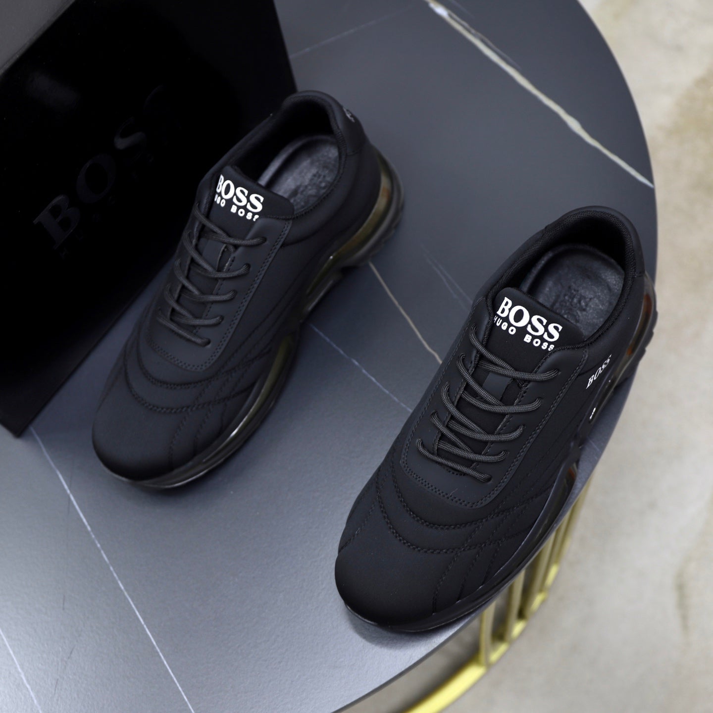 Boss Men's Knit Sport Sneakers