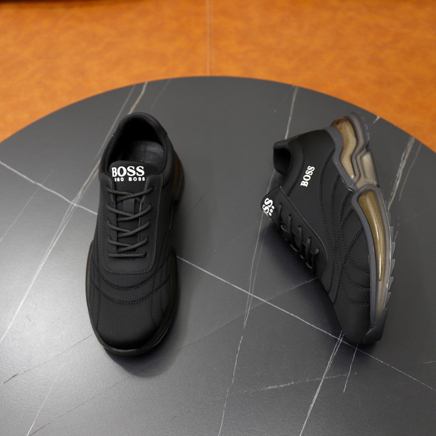 Boss Men's Knit Sport Sneakers