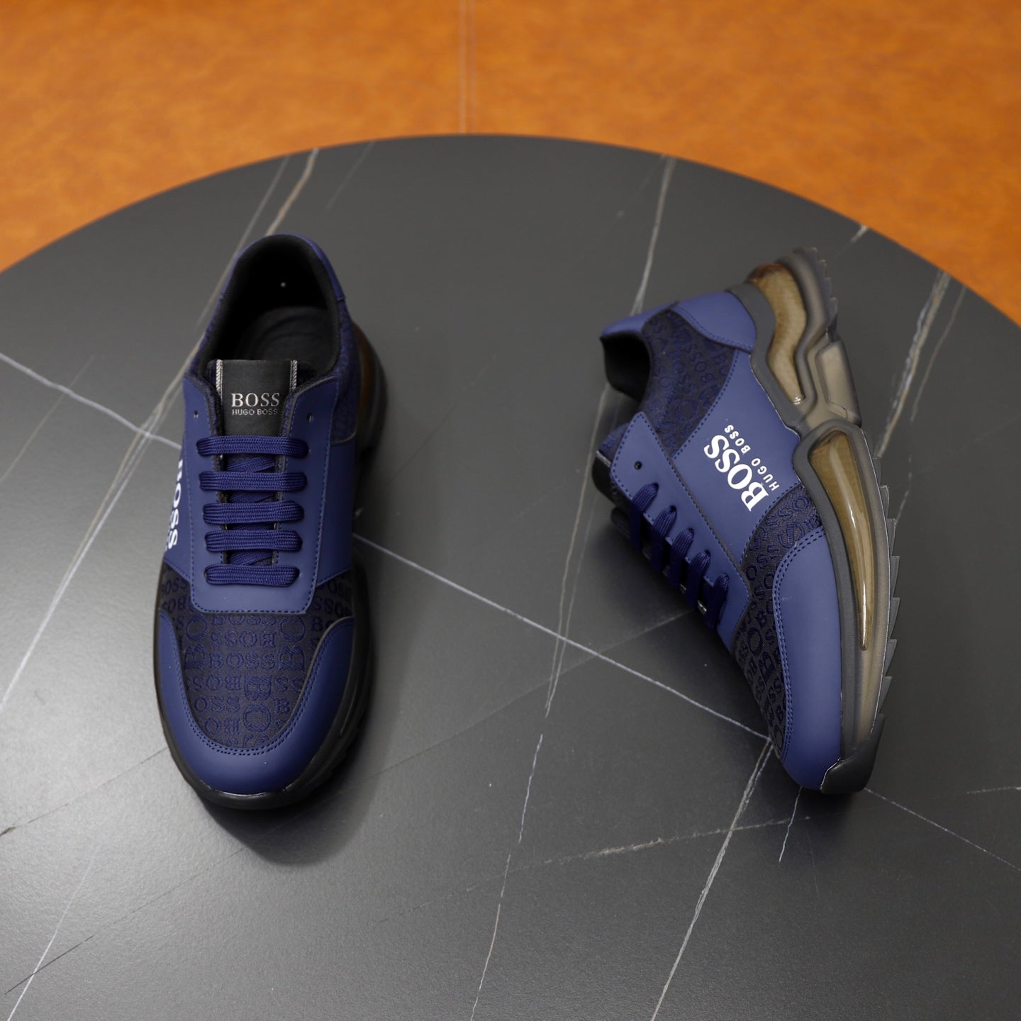 Boss Men's Knit Sport Sneakers