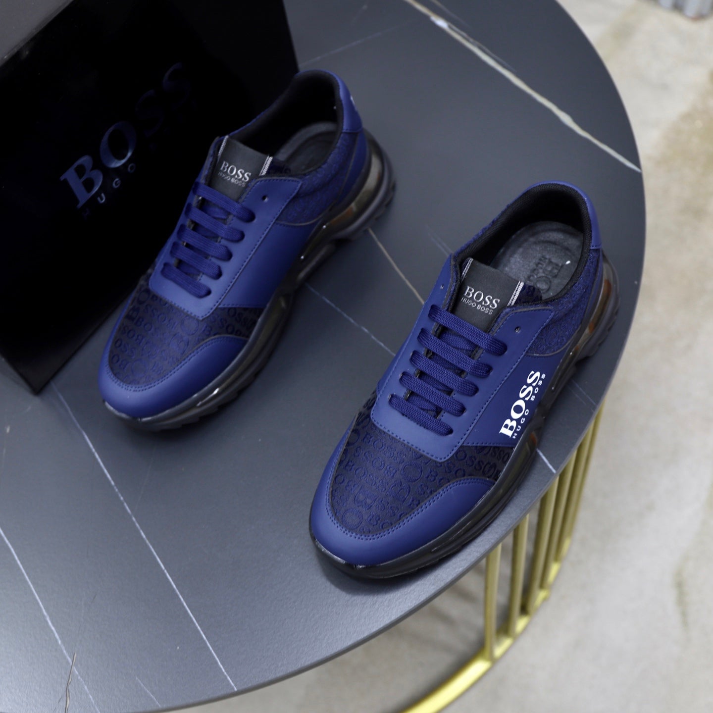 Boss Men's Knit Sport Sneakers