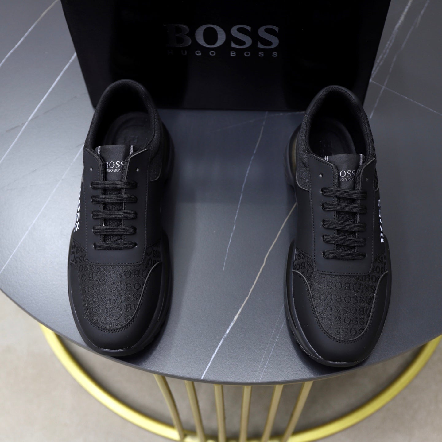 Boss Men's Knit Sport Sneakers