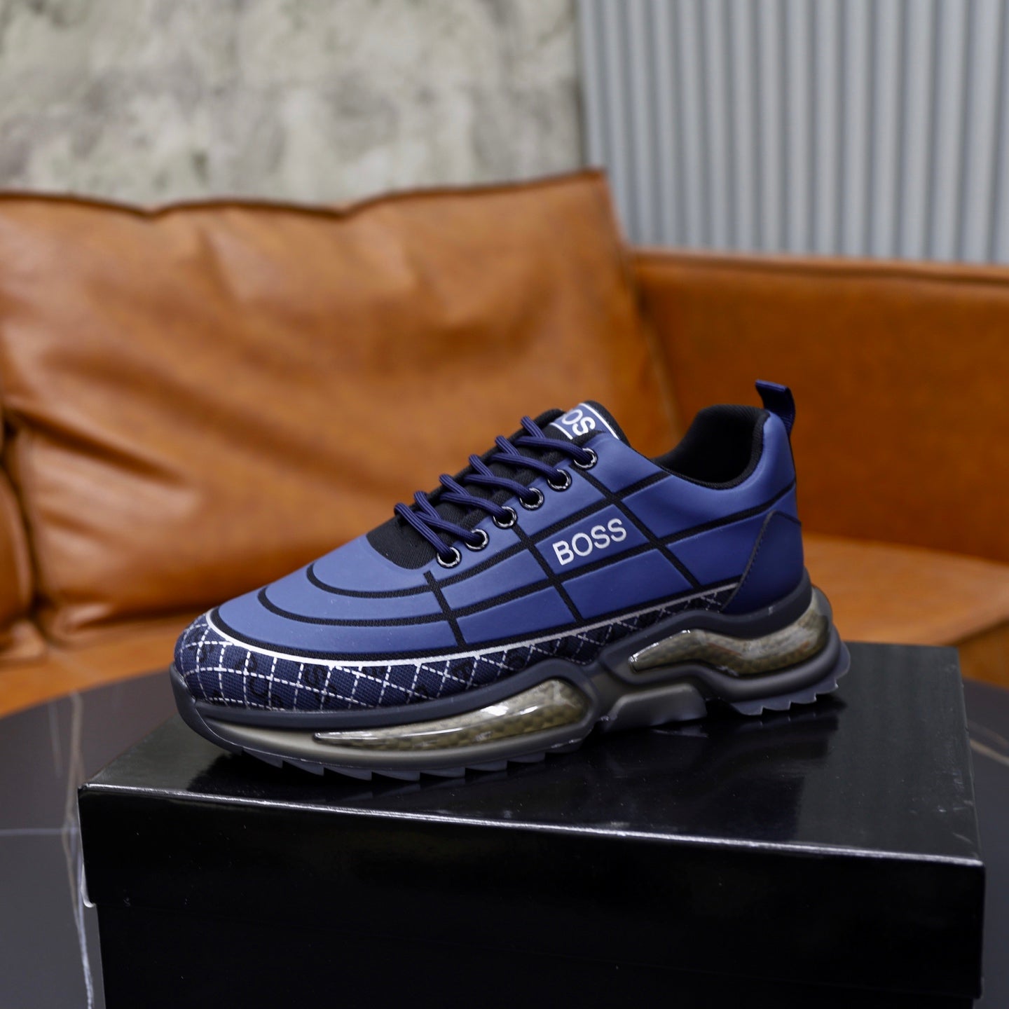 Boss Men's Knit Sport Sneakers