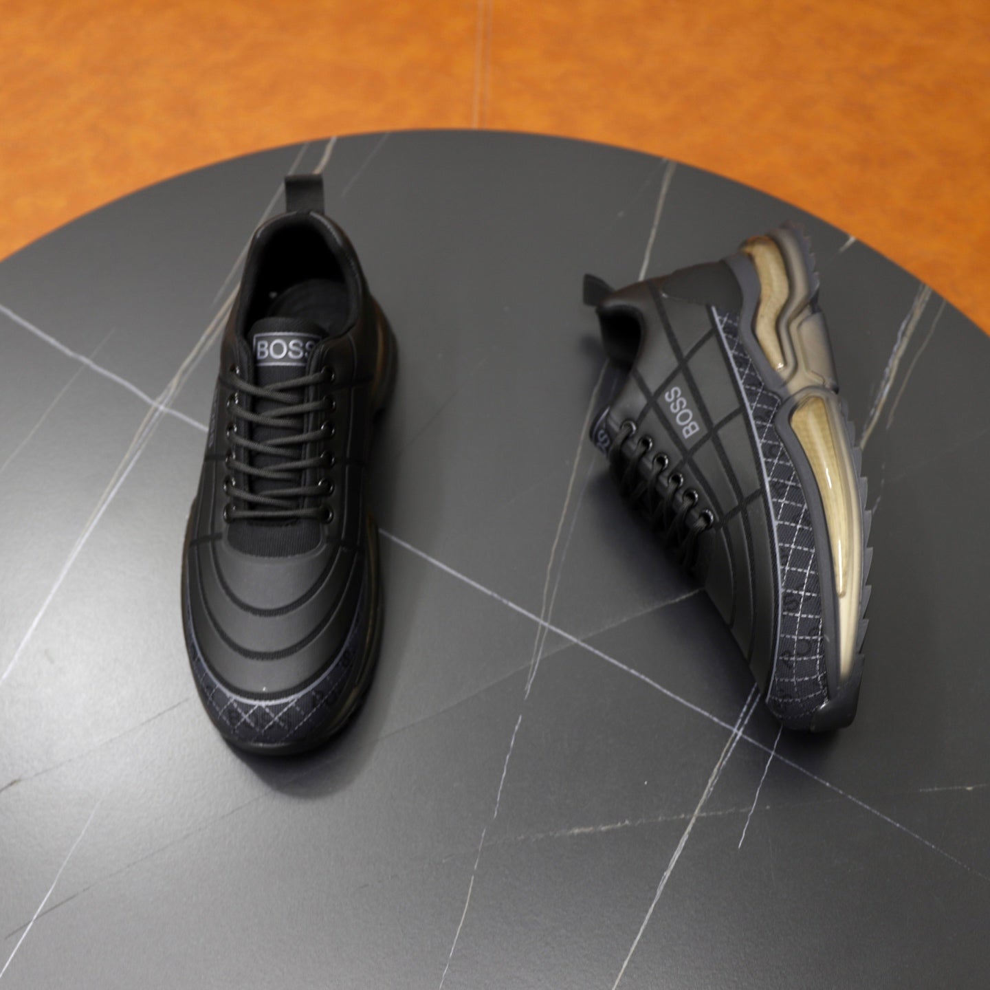 Boss Men's Knit Sport Sneakers