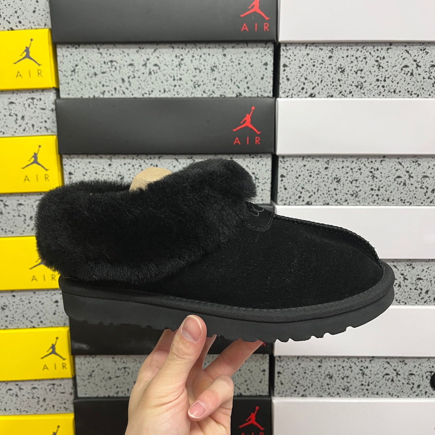 UGG Thick-Soled Low-Cut Fur Snow Boots