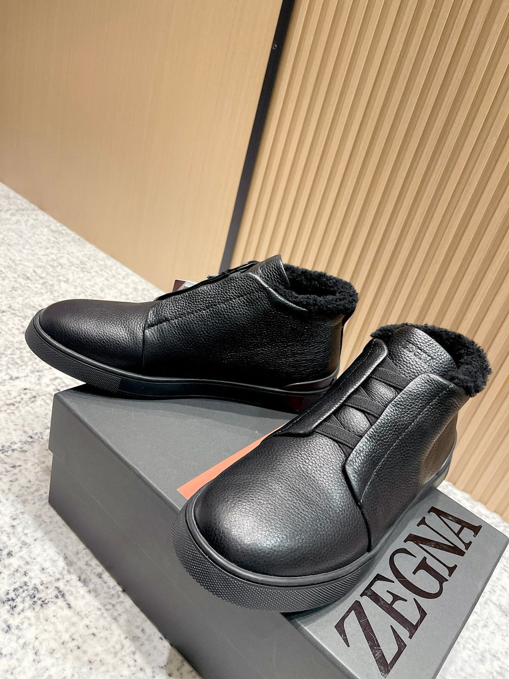 Zegna Triple Stitch High-Top Casual Shoes – 2025SS