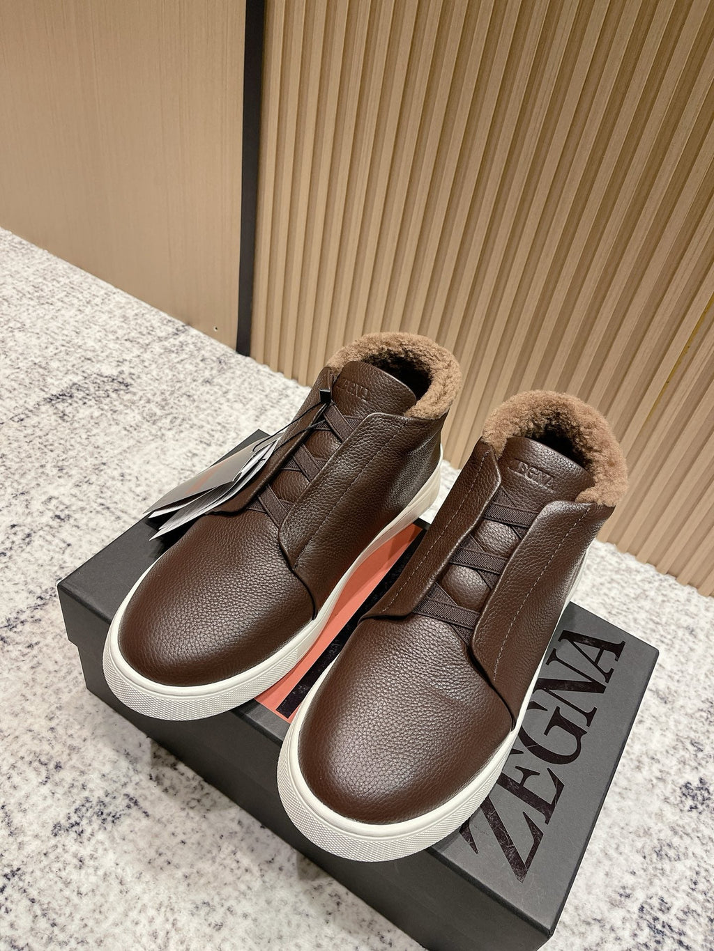 Zegna Triple Stitch High-Top Casual Shoes – 2025SS