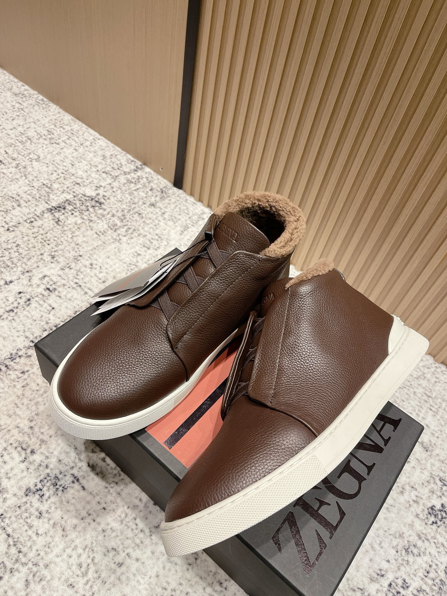 Zegna Triple Stitch High-Top Casual Shoes – 2025SS
