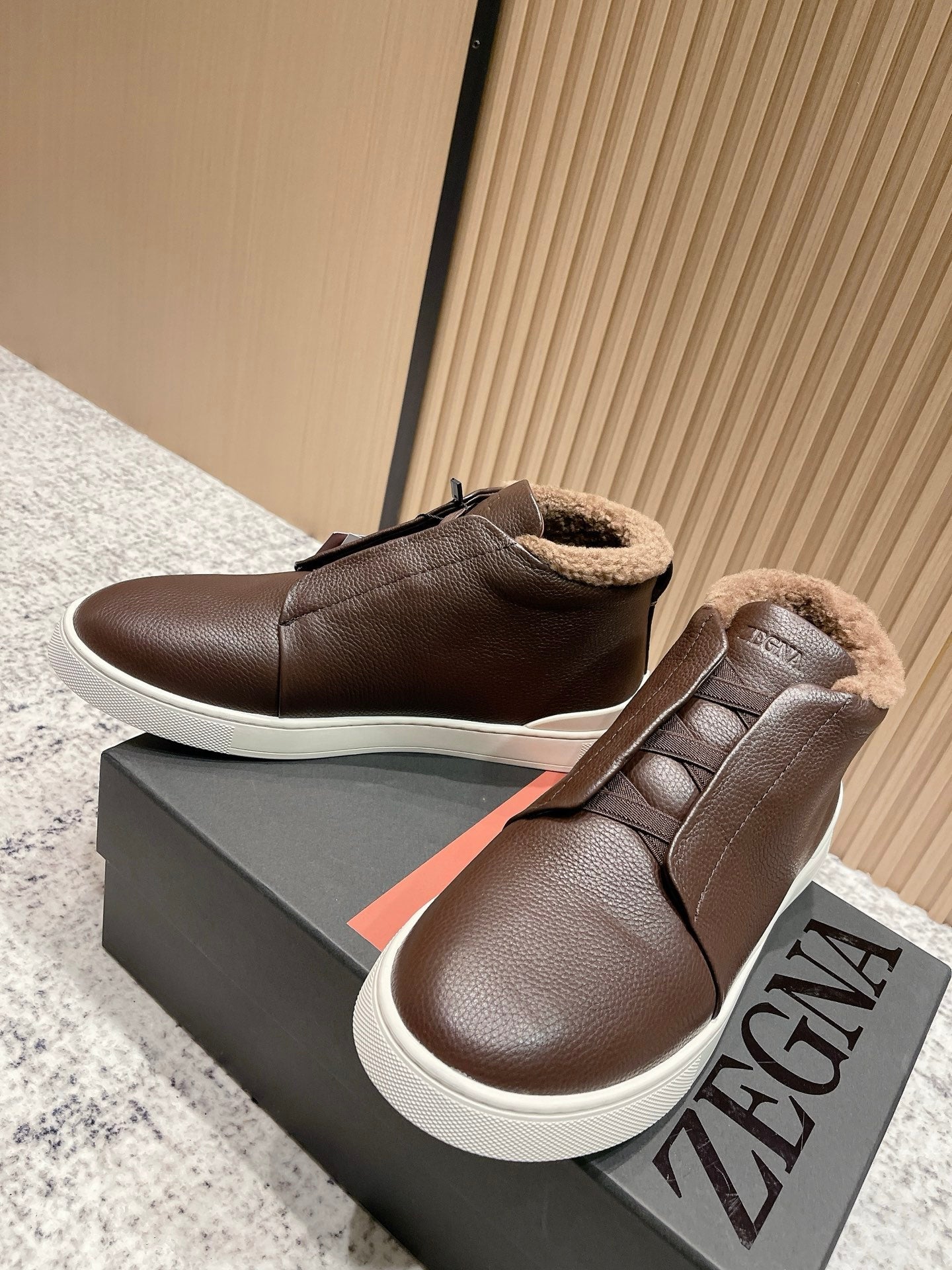 Zegna Triple Stitch High-Top Casual Shoes – 2025SS