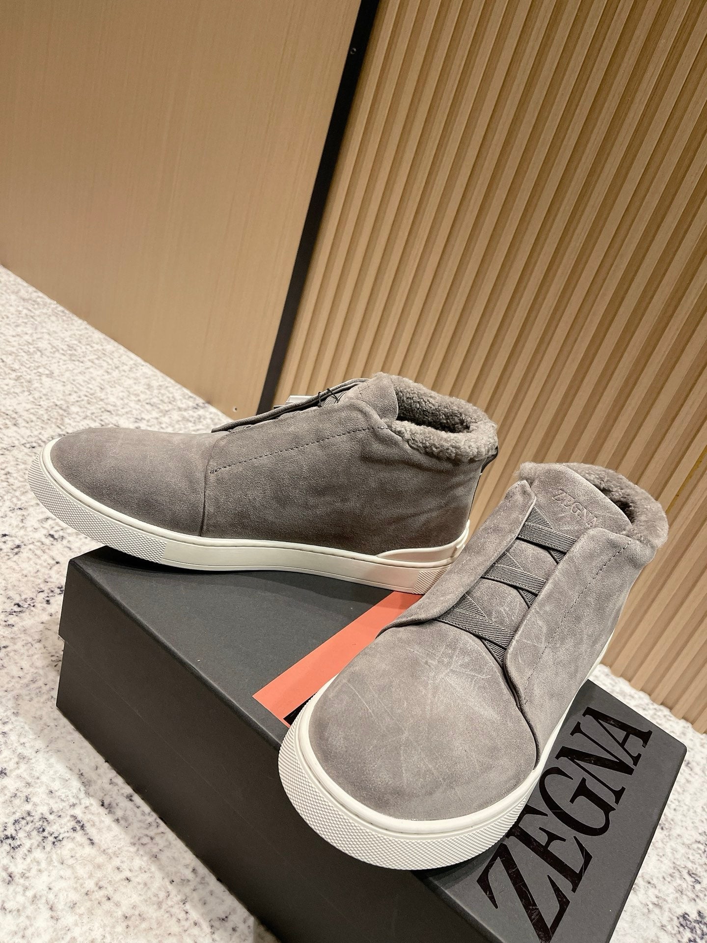Zegna Triple Stitch High-Top Casual Shoes – 2025SS