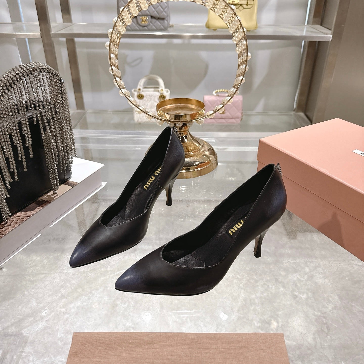 Miu Miu Pointed Toe Classic Pumps – Spring 2026 Collection