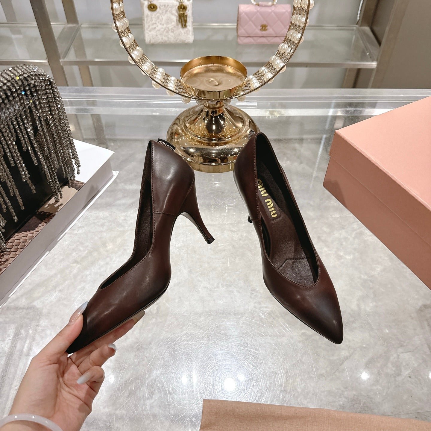 Miu Miu Pointed Toe Classic Pumps – Spring 2026 Collection
