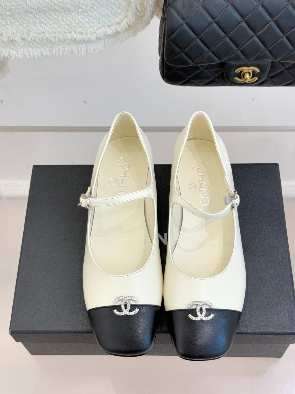 Chanel Rhinestone Double C Mary Jane Flats – 25K Collection