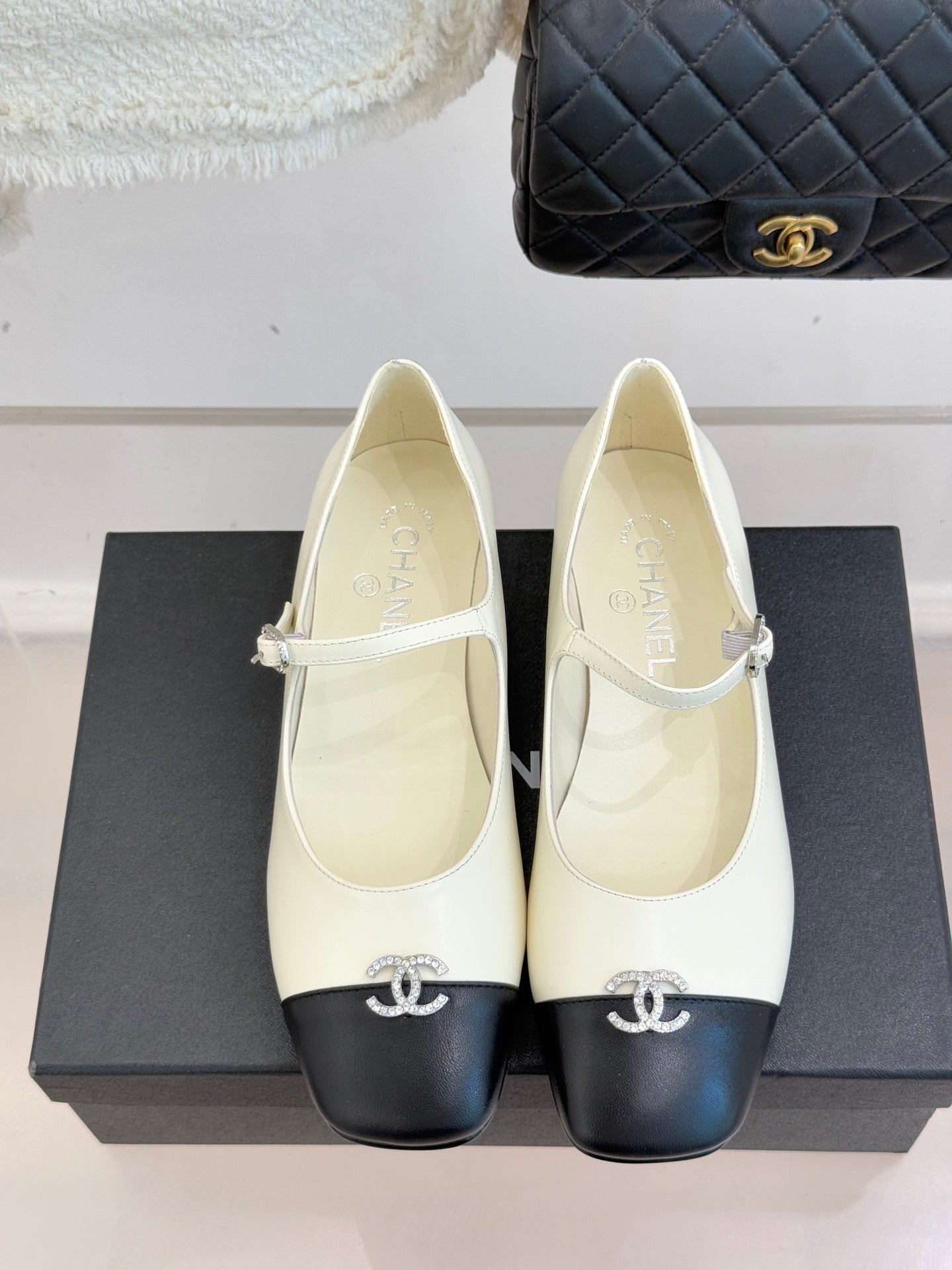 Chanel Rhinestone Double C Mary Jane Flats – 25K Collection