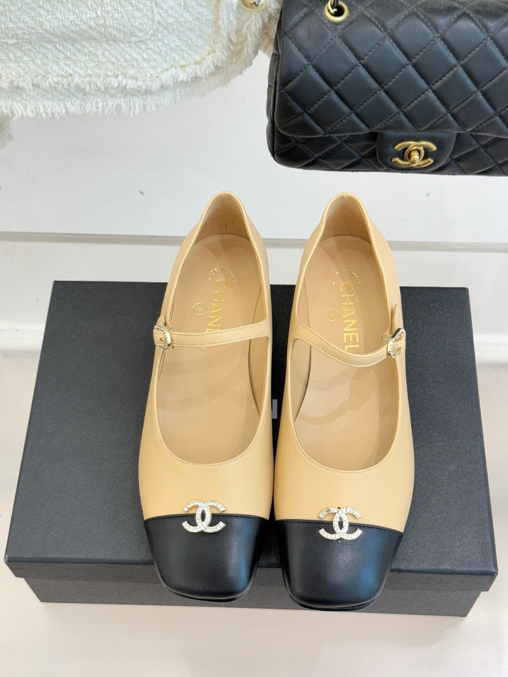 Chanel Rhinestone Double C Mary Jane Flats – 25K Collection