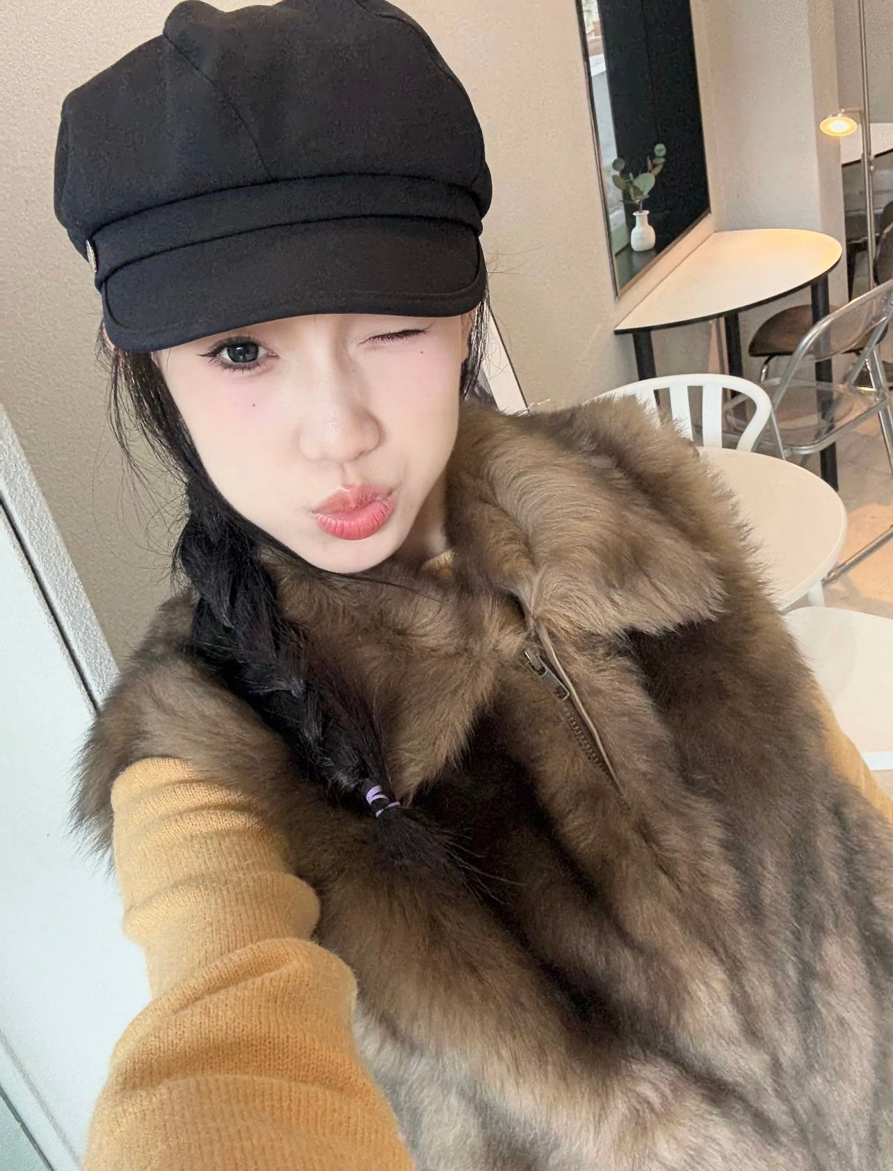 Moncler Faux Fur Convertible Jacket