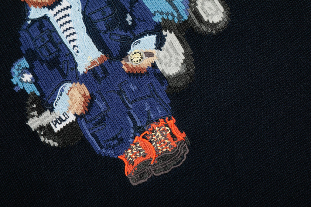 Ralph Lauren Heavy Craftsmanship Bear Vintage Car Knit Crewneck Sweater – Autumn/Winter