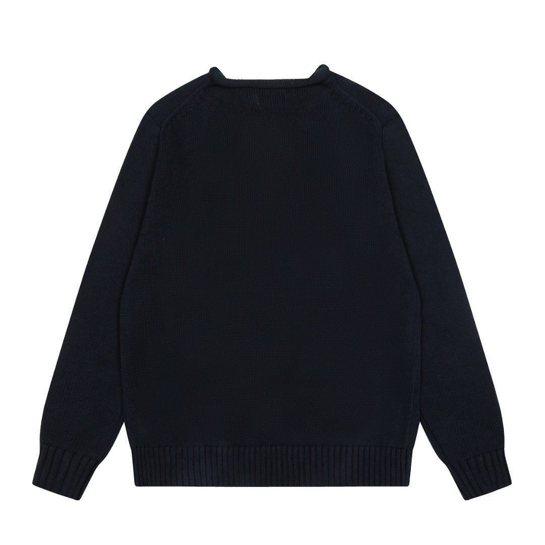 Ralph Lauren Heavy Craftsmanship Bear Vintage Car Knit Crewneck Sweater – Autumn/Winter